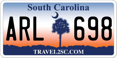 SC license plate ARL698