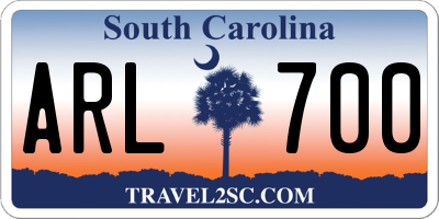 SC license plate ARL700