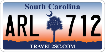 SC license plate ARL712