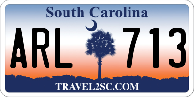 SC license plate ARL713
