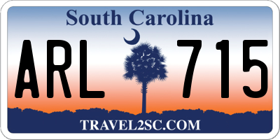 SC license plate ARL715
