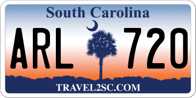 SC license plate ARL720
