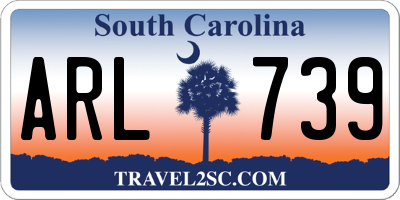 SC license plate ARL739