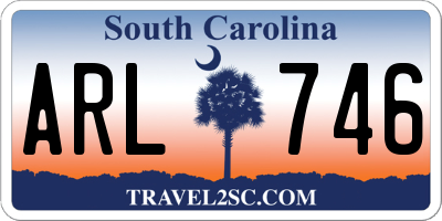 SC license plate ARL746