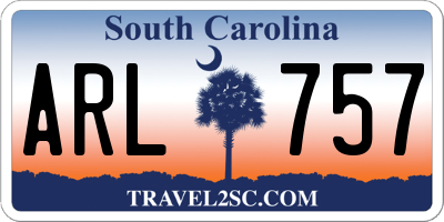 SC license plate ARL757