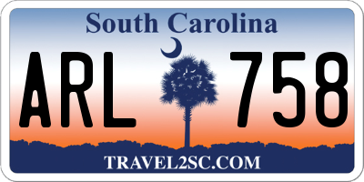 SC license plate ARL758