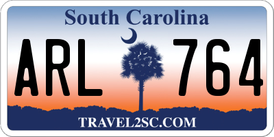 SC license plate ARL764