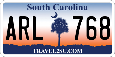 SC license plate ARL768