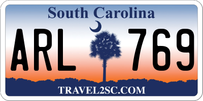 SC license plate ARL769