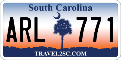 SC license plate ARL771