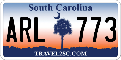 SC license plate ARL773