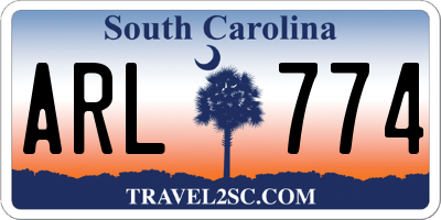 SC license plate ARL774