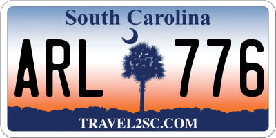 SC license plate ARL776