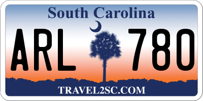 SC license plate ARL780