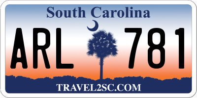 SC license plate ARL781