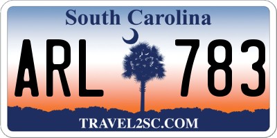 SC license plate ARL783