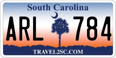 SC license plate ARL784