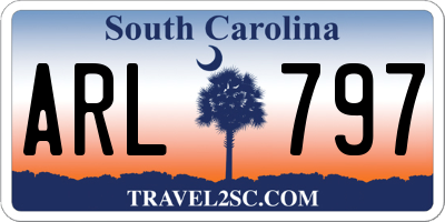 SC license plate ARL797