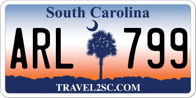 SC license plate ARL799