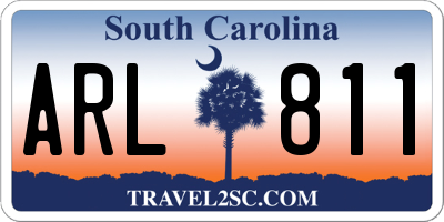 SC license plate ARL811