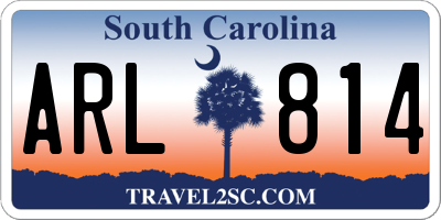 SC license plate ARL814