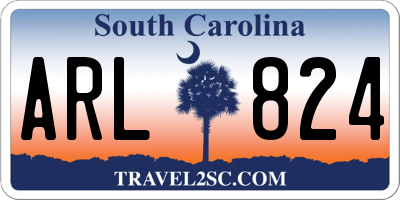SC license plate ARL824