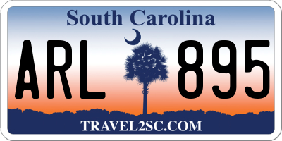 SC license plate ARL895