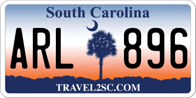 SC license plate ARL896