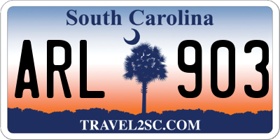 SC license plate ARL903