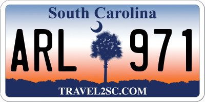 SC license plate ARL971