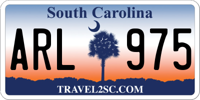 SC license plate ARL975