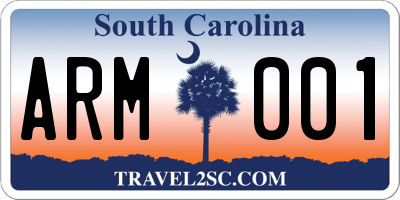 SC license plate ARM001