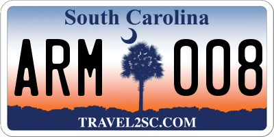 SC license plate ARM008