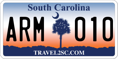 SC license plate ARM010