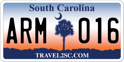 SC license plate ARM016