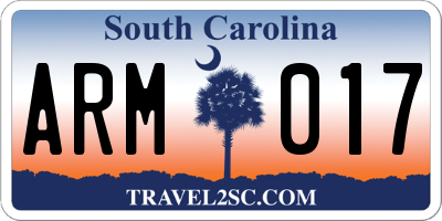 SC license plate ARM017