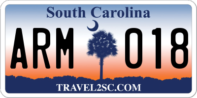 SC license plate ARM018