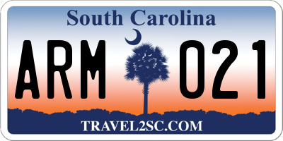 SC license plate ARM021