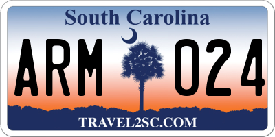 SC license plate ARM024