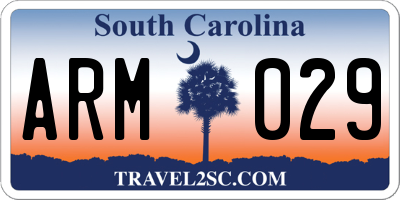 SC license plate ARM029