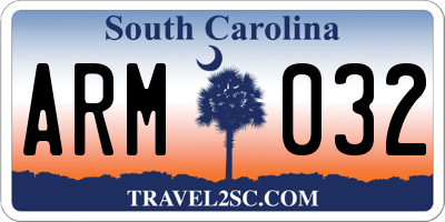 SC license plate ARM032