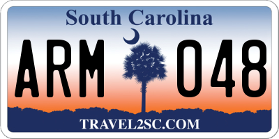 SC license plate ARM048