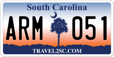 SC license plate ARM051