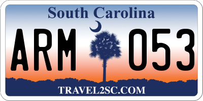 SC license plate ARM053