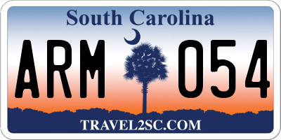 SC license plate ARM054