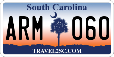 SC license plate ARM060