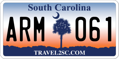 SC license plate ARM061