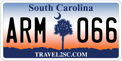 SC license plate ARM066