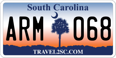 SC license plate ARM068