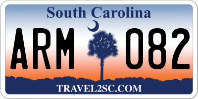 SC license plate ARM082
